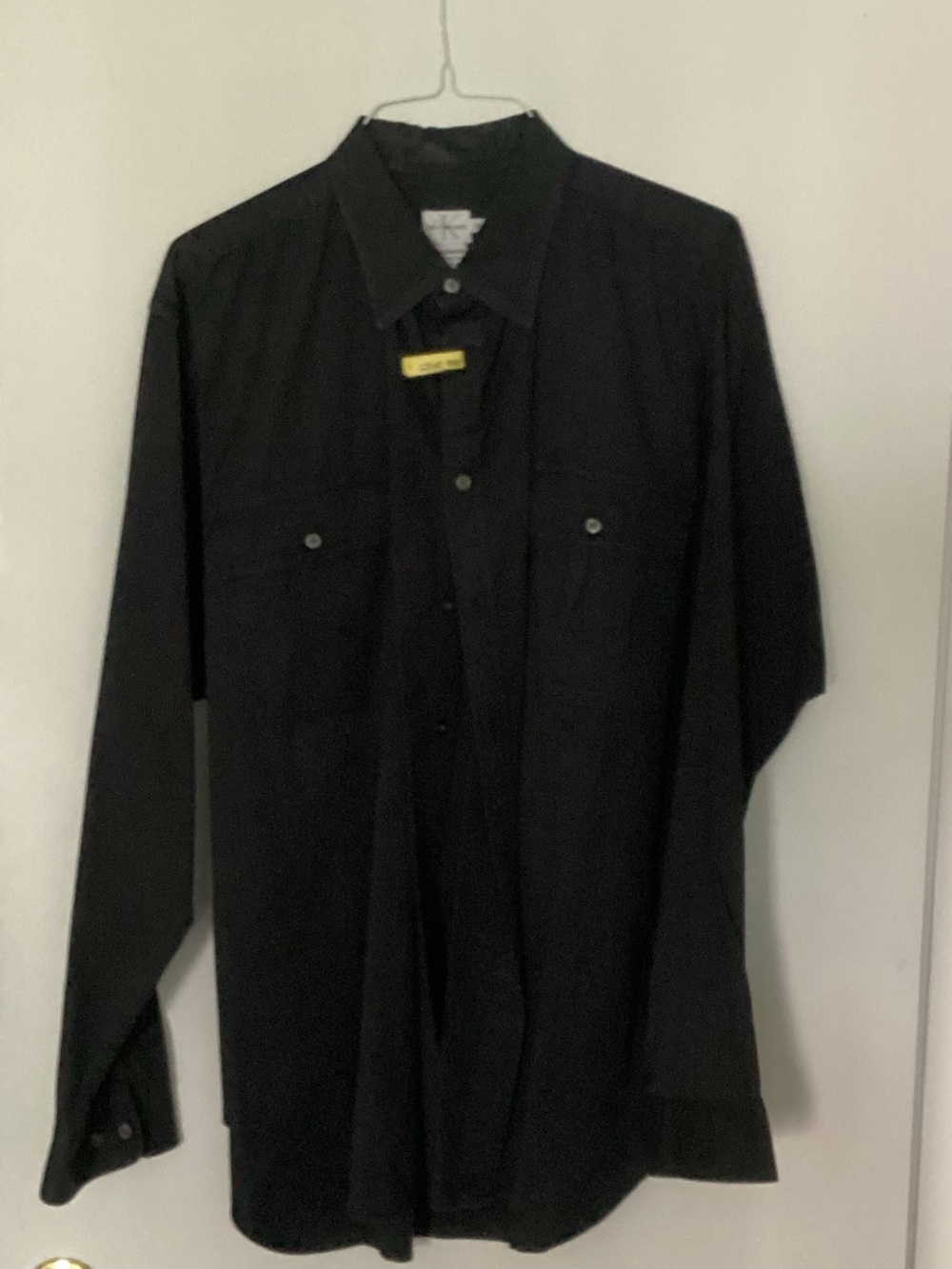 Vintage Calvin Klein Black Long Sleeve Button-Up Shirt